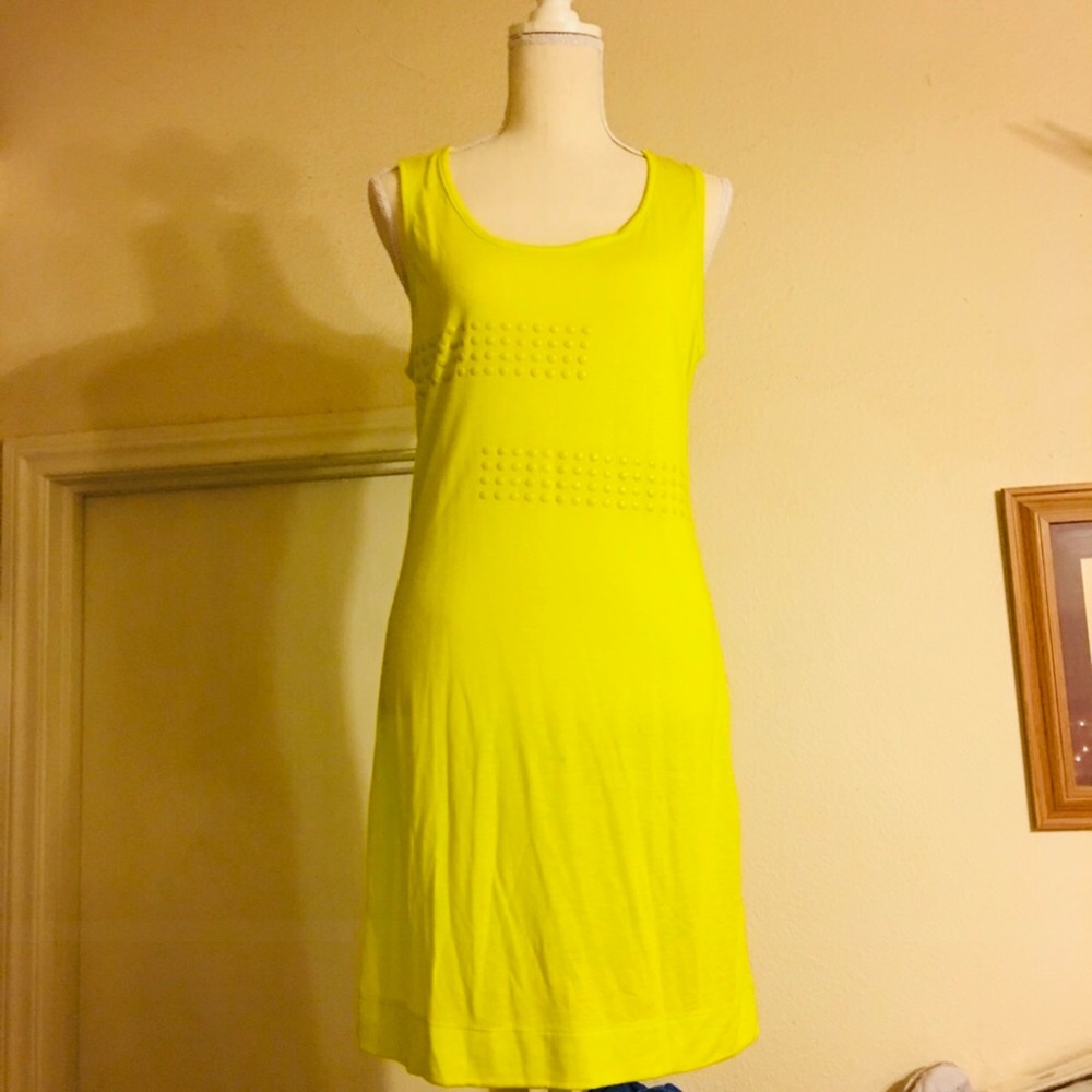 Xhilaration chartreuse long tank tunic top